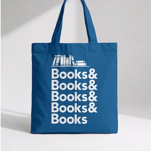 Bolsa de tela para libros, regalos literarios para lectores, accesorio para amantes de los libros, regalo original para lectores empedernidos, bolsa de biblioteca para profesores, bolsa de compras reutilizable