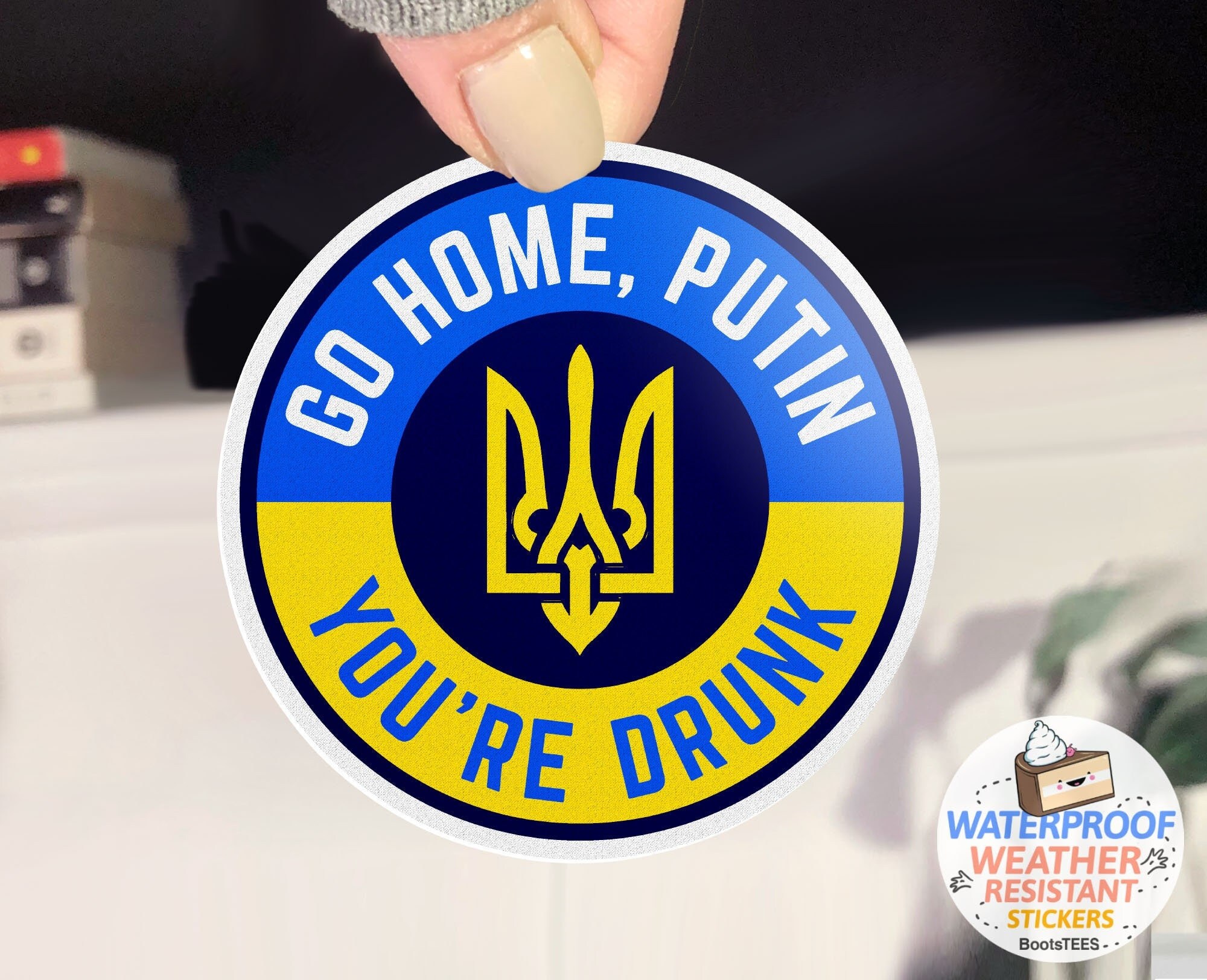 Assortiment lot de25 autocollants Vinyle stickers drapeau Ukraine-Ucrania 