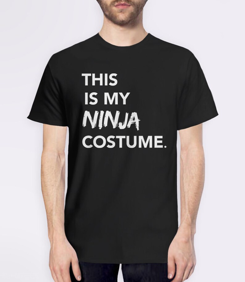 Camicia costume di Halloween, divertente t-shirt di Halloween, maglietta grafica femminile, magliette divertenti per le donne, camicia ninja, regalo ninja t-shirt hipster immagine 5