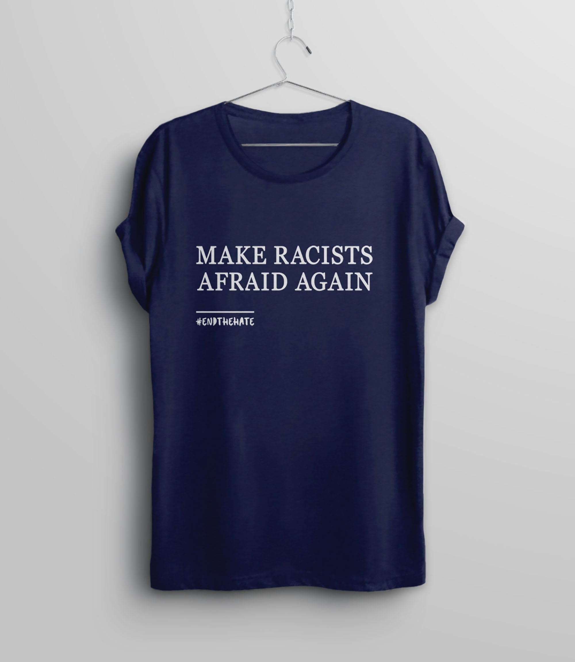 Afraid again. Socialist rifle association. Afraid again. Make racists afraid again. Afraid again.