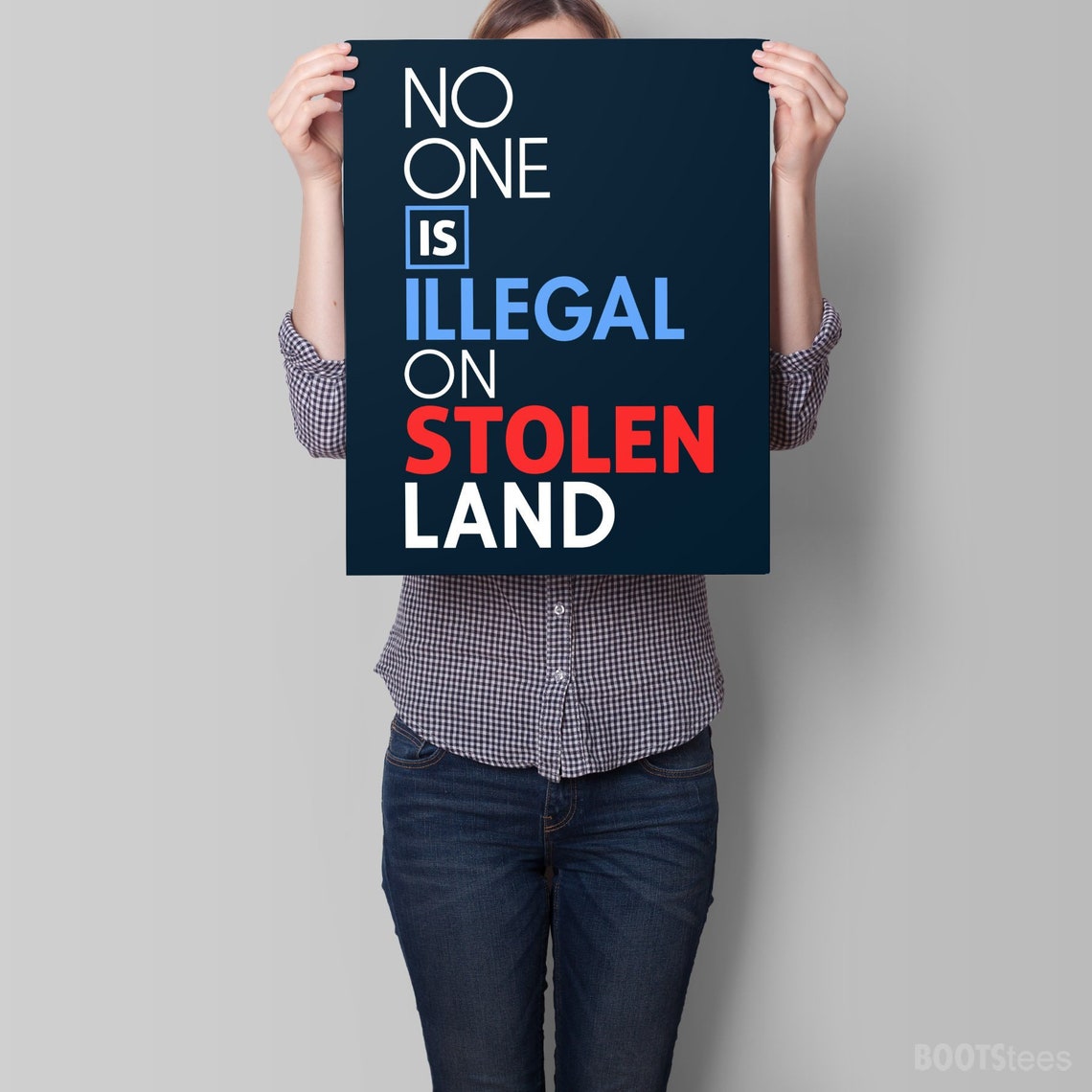 No One is Illegal on Stolen Land Sign PRINTABLE Pro Etsy