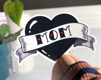 Mama Tattoo Herz Aufkleber, süßer Aufkleber für Kleinkind, Aufkleber für Valentinstag, Aufkleber, WASSERDICHTER Mama Aufkleber für Kinder, Liebesaufkleber