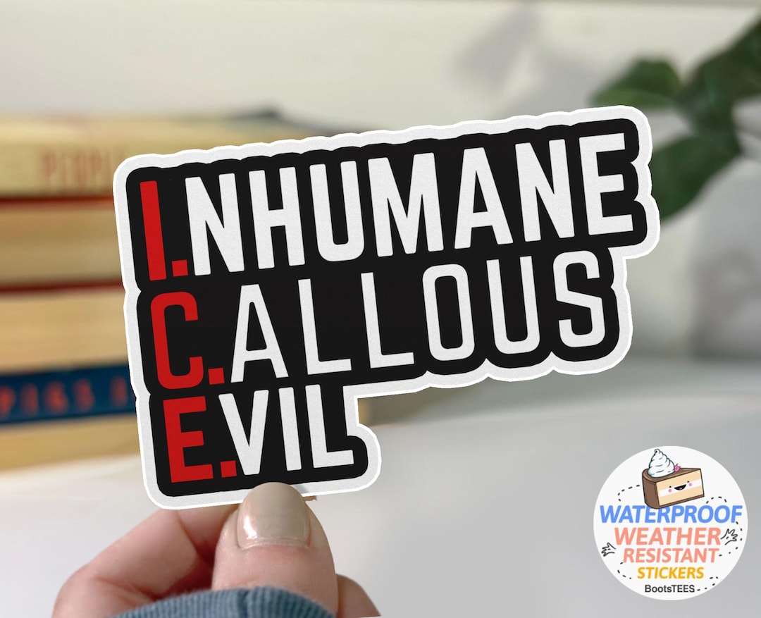 Anti ICE Sticker, WATERPROOF Vinyl, Pro Immigration Quote Sticker ...