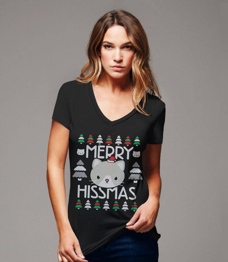 Camisa de Navidad fea para las mujeres camiseta de Navidad Etsy