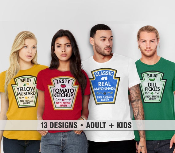 Matching Shirts, Family Costume Tshirts | Best Friends Tees, Funny T Shirt Families, Adult Men Women Kids, Ketchup Mustard Mayo Pickles Set Matching Shirts, Family Costume Tshirts | Best Friends Tees, Funny T Shirt Families, Adult Men Women Kids, Ketchup Mustard Mayo Pickles Set