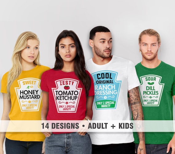 Zesty Tomato Ketchup Bottle Label Halloween Matching Costume T-Shirt Zesty Tomato Ketchup Bottle Label Halloween Matching Costume T-Shirt