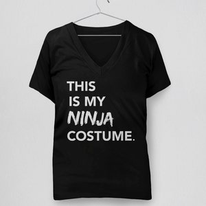 Camicia costume di Halloween, divertente t-shirt di Halloween, maglietta grafica femminile, magliette divertenti per le donne, camicia ninja, regalo ninja t-shirt hipster immagine 6