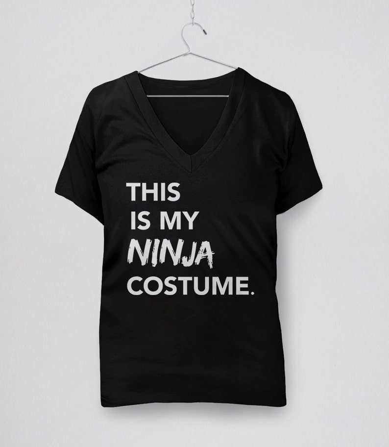 Camicia costume di Halloween, divertente t-shirt di Halloween, maglietta grafica femminile, magliette divertenti per le donne, camicia ninja, regalo ninja t-shirt hipster immagine 6