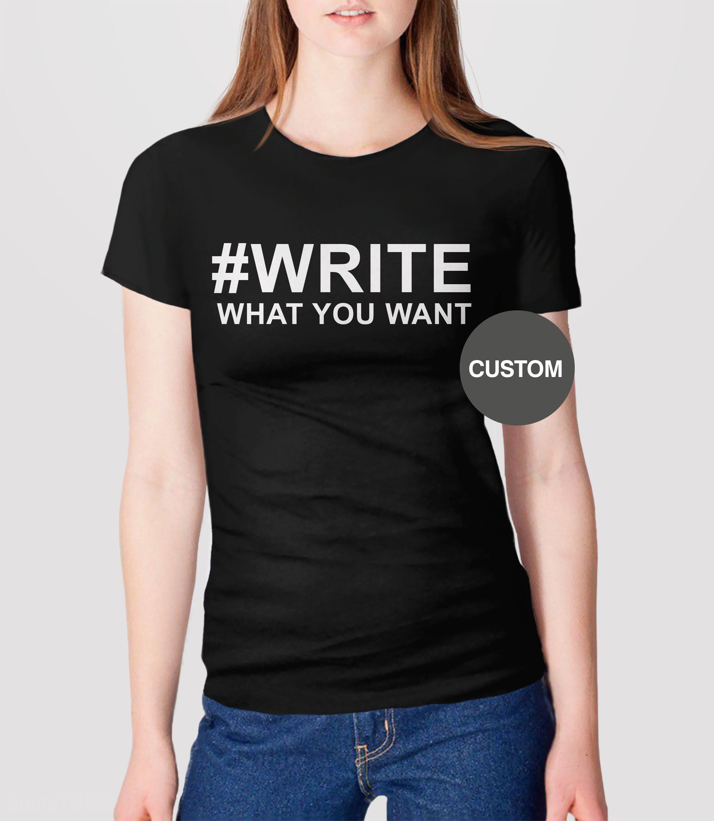 T-shirt personnalisé avec texte personnalisé, écrivez votre propre chemise à slogan, nombreuses couleurs personnalisées, cadeau dicton personnalisé avec personnalisation