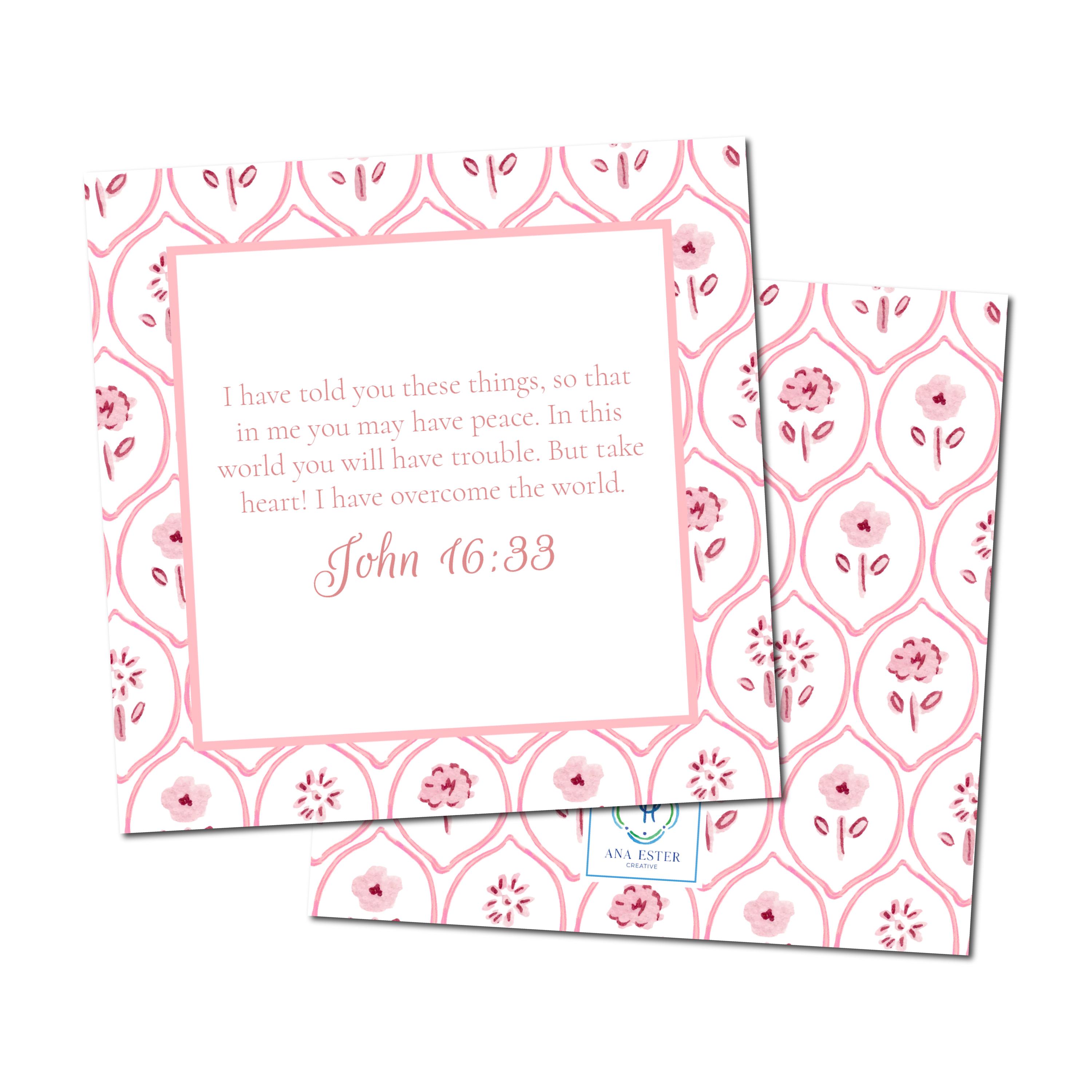 Floral Scripture Cards for Moms, Encouragement Bible Verse Set (4"x4 ...