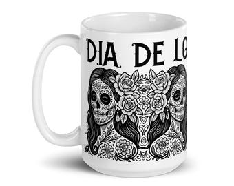 Dia de Los Muertos Catrina Reflections Mug - 15oz