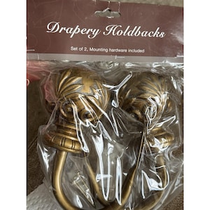 Curtain Holdbacks Vintage Design Curtain Drapery Tie Back Bronze Tone VINTAGE
