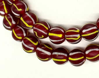 Vintage Handmade Glass Bead Necklace Boho Ethnic Artisan Trade Beads