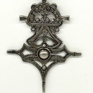 Tuareg Style Cross Necklace Long Ethnic Pendant Vintage Tribal Statement