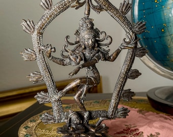 Bronze Shiva Nataraja Statue: Hindu God of Dance, Yoga Altar Decor