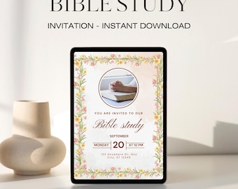 Bible study | Bible Study Invitation + Printable invitation | Faith invite | Scripture Study | Digital Christian event invite