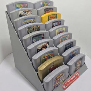 ニンテンドー64 N64カートリッジディスプレイスタンド - ゲーム18本収納可能