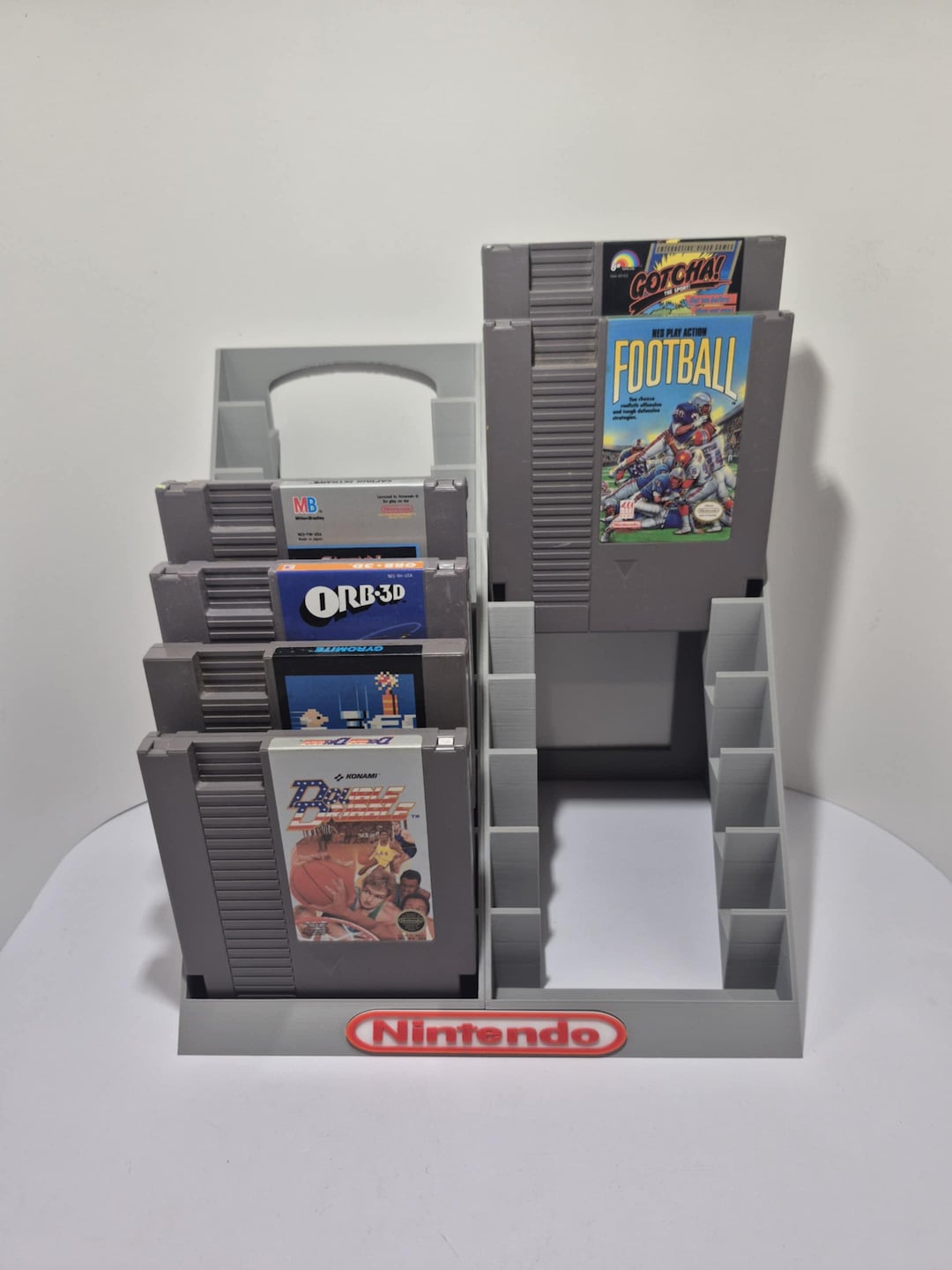 Nes Rack NES Cartridge Display Stand – Holds 18 Nintendo Entertainment System ...