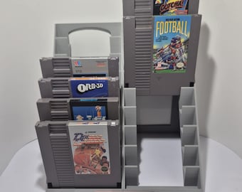 NES Cartridge Display Stand – Holds 18 Nintendo Entertainment System Games, Retro Gaming Organizer