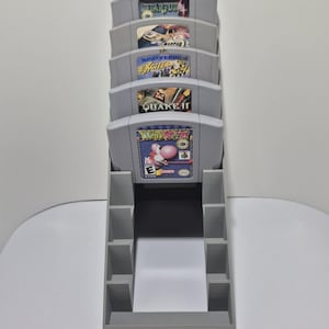 Nintendo 64, N64 9 Cartridge Holder Display Stand, Gray