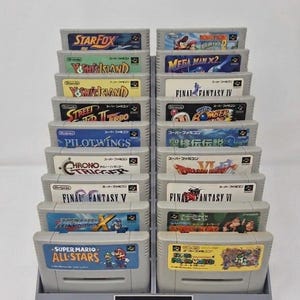 Soporte de exhibición para cartuchos de Super Famicom 18, impreso en 3D.