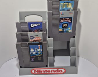 NES Cartridge Display Stand – Holds 12 Nintendo Entertainment System Games, Retro Gaming Organizer