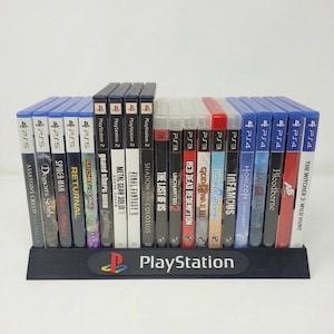 Soporte universal para juegos Sony PlayStation PS2 PS3 PS4 PS5 – Capacidad para 20 juegos, color negro