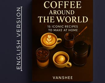 Coffee Around the World eBook | 15 Iconic Recipes | Barista Guide | Digital Download for Coffee Lovers & Home Brewing