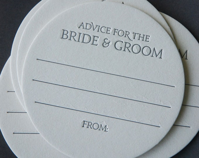15 Advice for the BRIDE & GROOM Coasters Modern Design Etsy