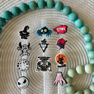Halloween Straw Charms, Straw Buddies, Spooky Straw, Straw Charms, Horror Straw Charm Cute Straw Charms, Straw Toppers