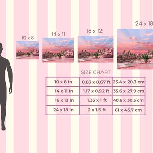 Matte Horizontale Wandkunst, Serene Sunset Decor, Strandhaus Drucke, Tropische Dekoration, Boho Wandbehang
