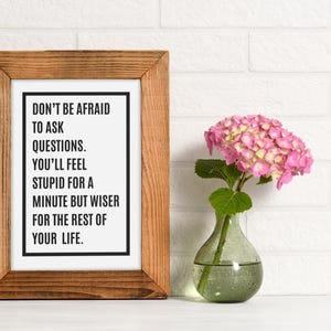 Quote Print, Motivational Print, Inspirational Wall Art, Printable Wall Art, Home Office Decor, Positive Poster, Simple Typography Art
