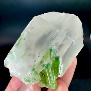 Natural Blue Cap Tourmaline Crystal Cluster with Quartz Combine Specimen 590 Carats