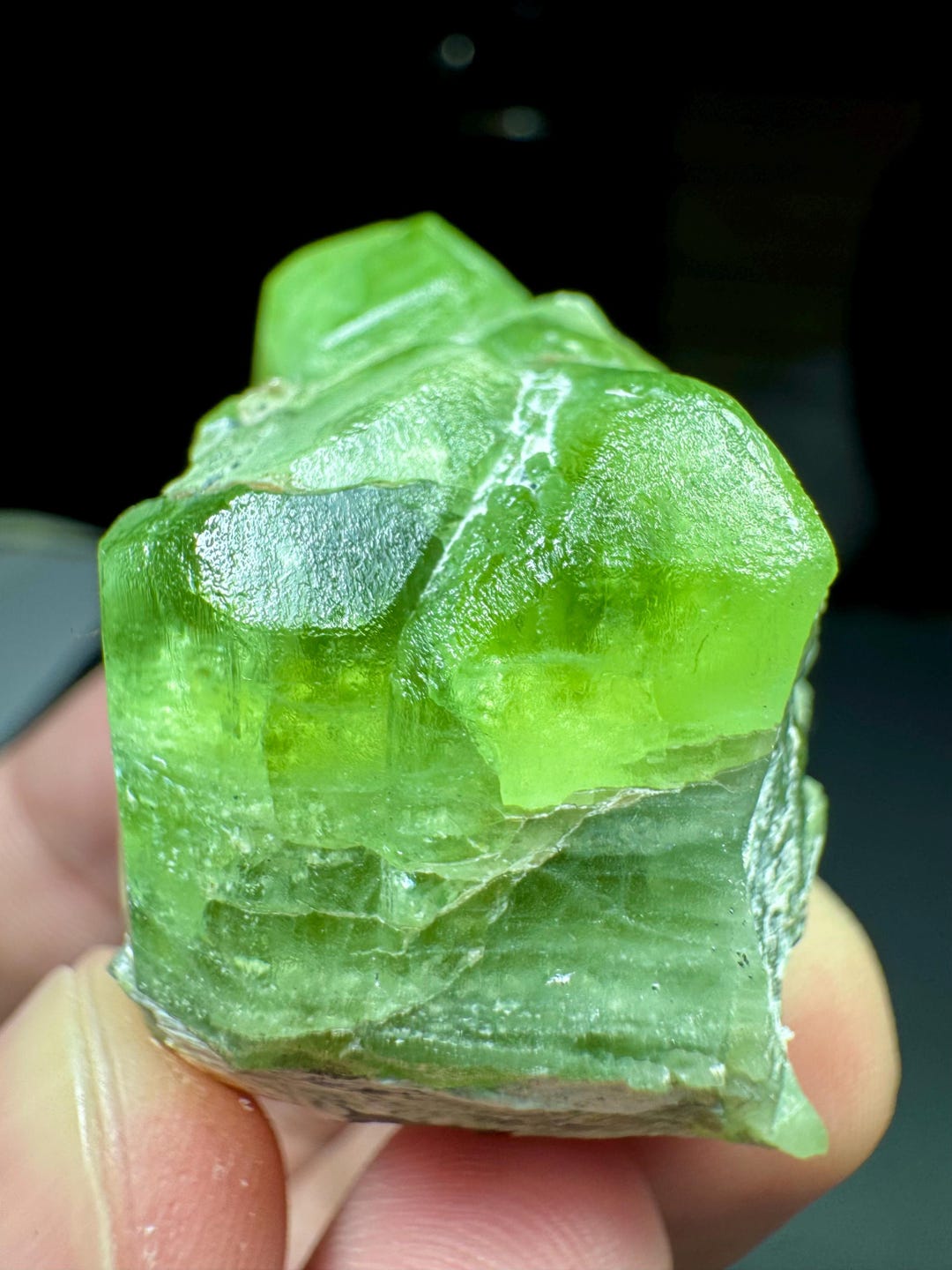 Terminated Colorful Stunning Green Color Terminated Peridot Crystal With Matrix Specimen ...