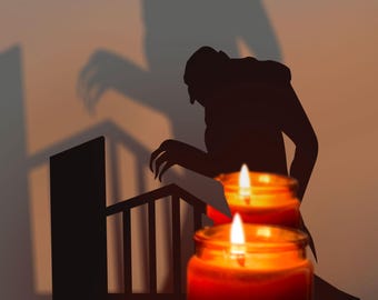 Nosferatu Tealight Shadow Caster, Tealight Halloween Decor, Halloween Shadow Art, Halloween Party Decoration, Spooky Candle Shadow