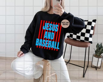 Jesus and Baseball PNG | Faith Baseball Design | Baseball png| Sublimation | Religious Baseball Shirt Design | Digital Download