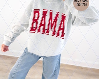 Alabama png | Alabama state png | Crimson Varsity Letters | Game day | Sublimation | Retro Bama png | Digital Download