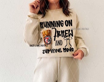7brew png, seven brew coffee png, iced coffee, running on 7brew png, coffee addict, coquette bow png, sublimation design, digital download