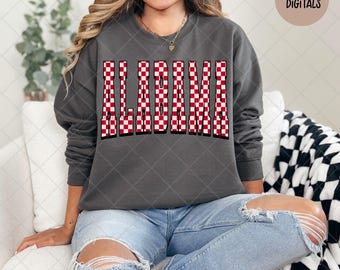 Checkered Alabama png | Game Day PNG | Alabama png | Varsity Letters | Sublimation | Football | Digital Download