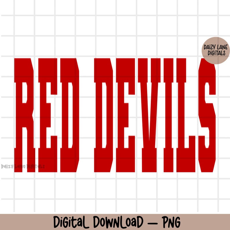 Red Devils Png | Red Devils Mascot Png | School Spirit | Sublimation ...
