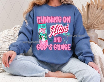 Alani png, running on Alani and Gods grace png, energy drink png, coquette bow png, caffeine png, winter png, digital download