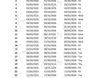 2026 Semi-Monthly Payroll Calendar | Printable Pay Period Schedule (PDF Download)