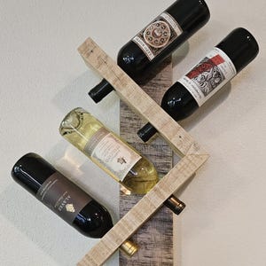 Reclaimed Solid Wood Wine Holder