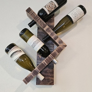 Reclaimed Solid Wood Wine Holder