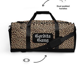 Gordita Gang Leopard Print Gym Bag