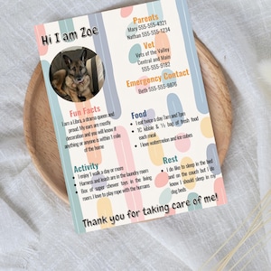 Pet Sitter Directions Template