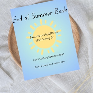 End of Summer Invitation
