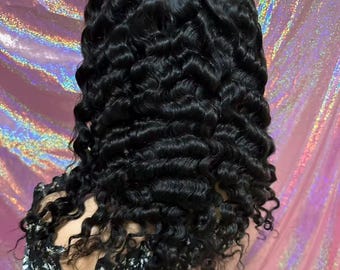 Burmese Curly Brazilian Virgin Human Hair Wig: HD Lace Frontal Closure Unit, Transparent Lace Glueless Curly Hair Wig for Women Daily Wear