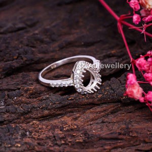 Sterling Silver Semi Mount Ring: DIY Gemstone Setting, Custom Jewelry Base