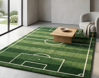 Fußballplatz Teppich | Realistischer Teppich fürs Kinderzimmer